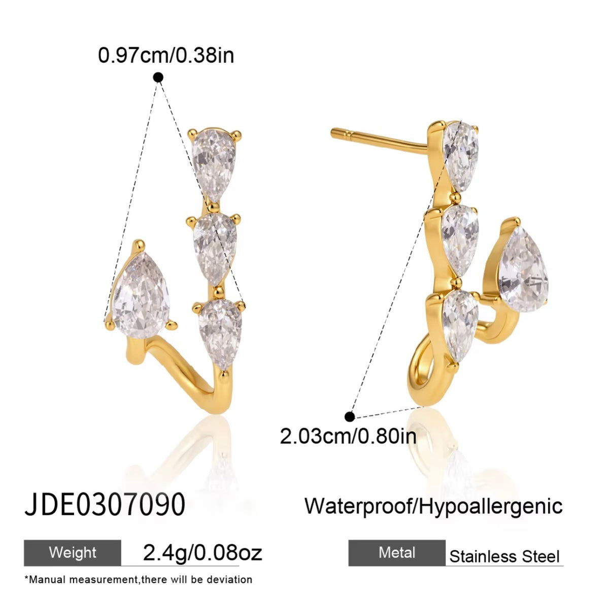 Thea Drops - 18k gold plated
